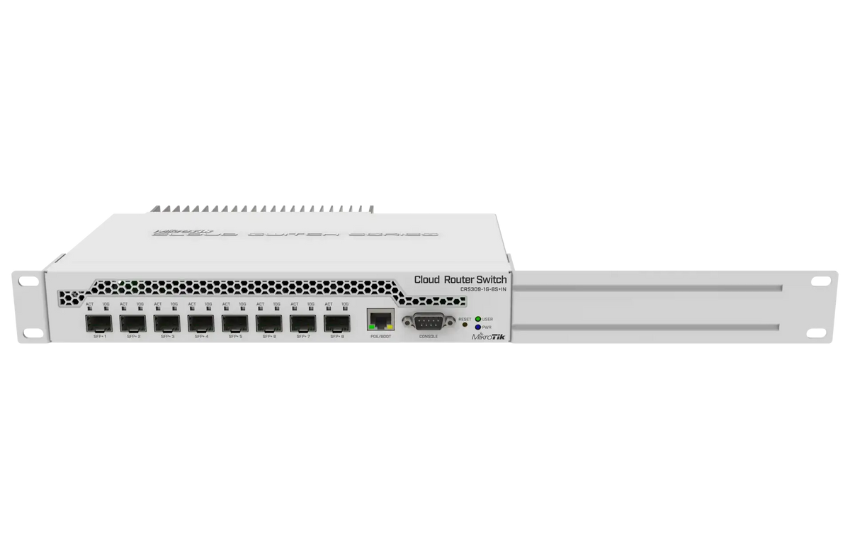 Crs309-1g-8s + in mikrotik crs309-1g-8s + in: compact 10gbps desktop switch