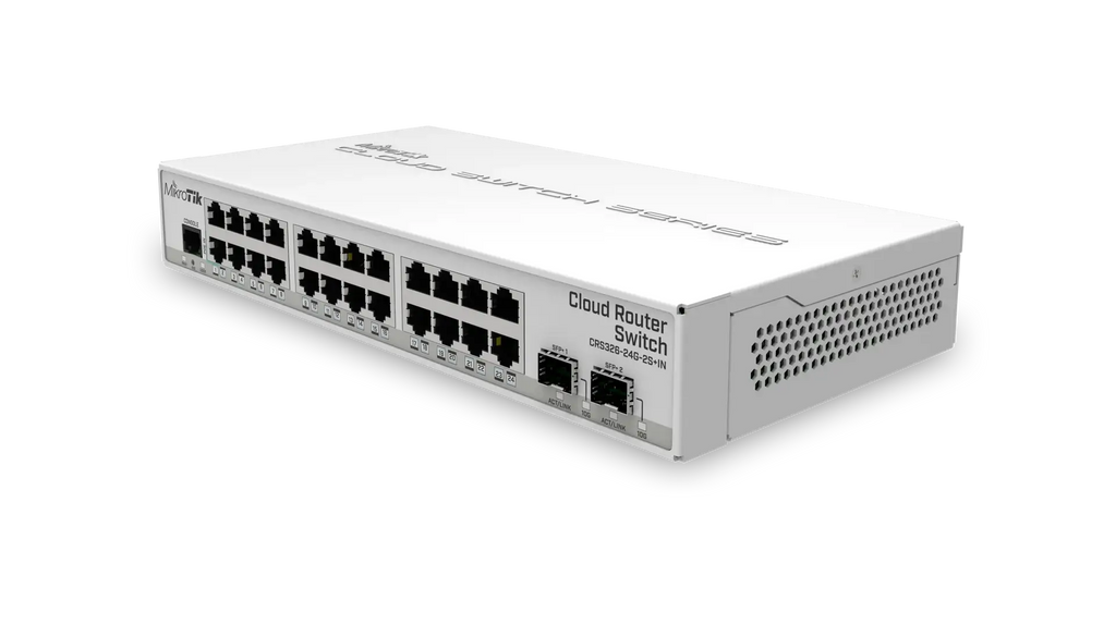 Crs326-24g-2s + in mikrotik crs326-24g-2s + in: compact power for home networking