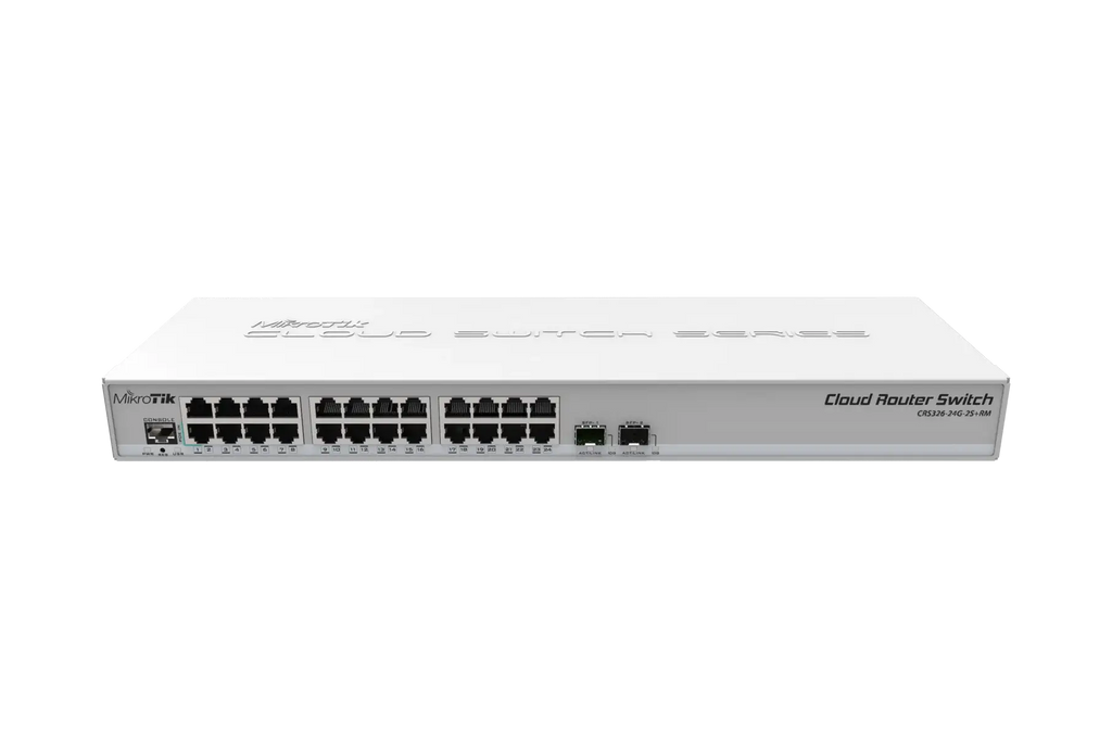 Crs326-24g-2s + rm mikrotik crs326-24g-2s + rm: versatile 24-port gigabit switch