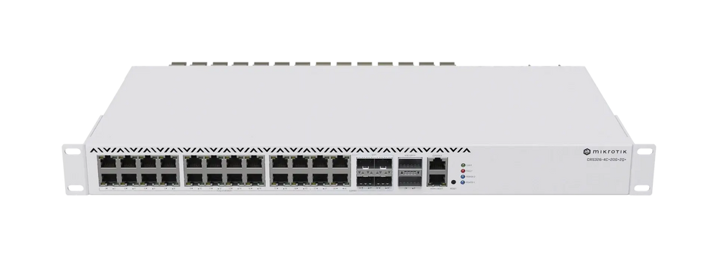 Crs326-4c + 20g + 2q + rm mikrotik - affordable 2.5g switch
