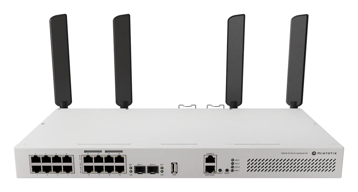 Crs418-8p-8g-2s + 5axq2axq-rm mikrotik
